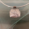 Reversible Day & Night Square Meadow Grass  with diamond Firefies Pendant
