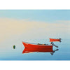 Red Boats, Morning Mist - archival print