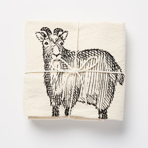Flour Sack Towel/Goat  30x30