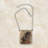 Fine Chain Prong Set Blush Mica Necklace