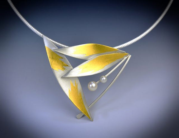 Feathered Pearl Necklace