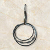 Sterling Silver Hoop With Brass Earring
