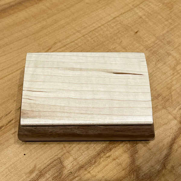 Curly Maple and Walnut Business Card Box