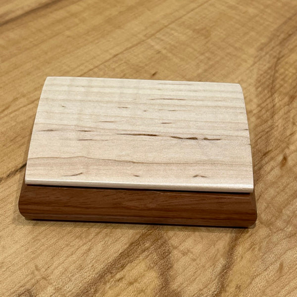 Curly Maple and Bubinga Business Card Box