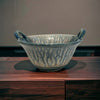 Medium Bowl with handles Blue  Glaze