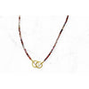Necklace  Double  Circle Clasp Tourmaline