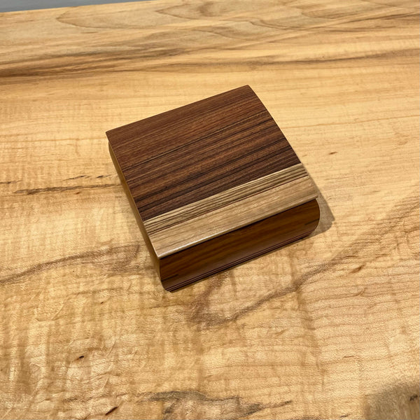 Bolivian Rosewood / Cherry /Zebrawood Ring Bearer Box