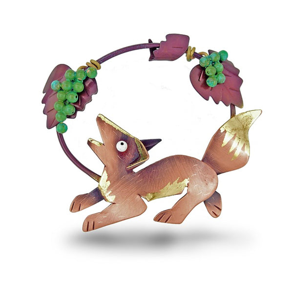 Fox and Grapes Pin