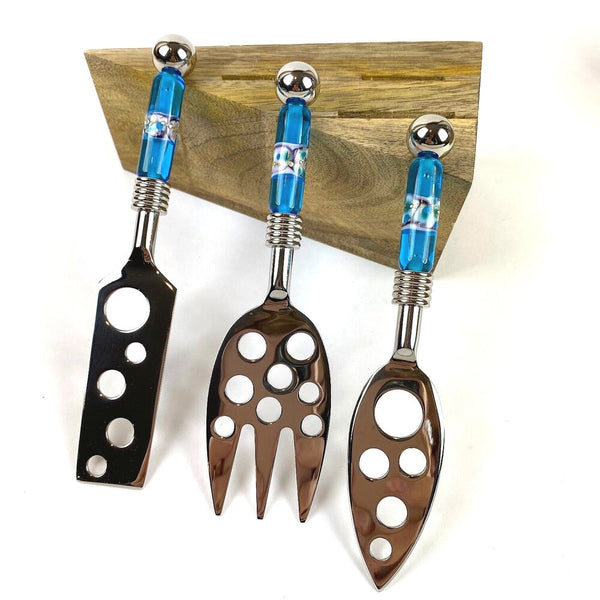 Four Piece Appetizer Set Aqua