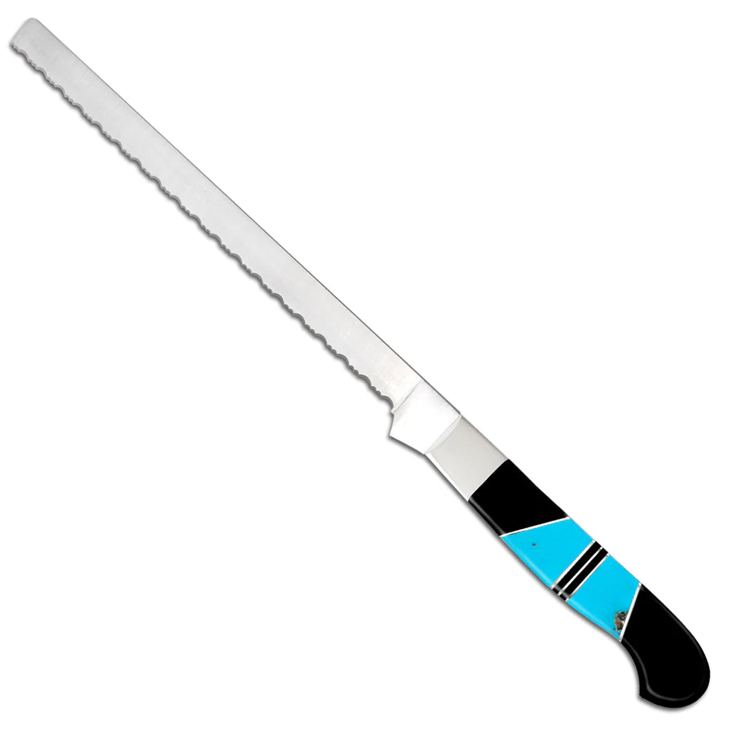Jewelry Collection Bread Knife Jet & Turquoise