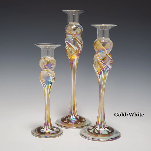 Candlestick Trio - Gold / White