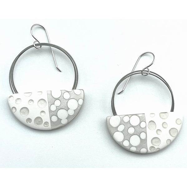 Large Wire Loop Earrings Pearl Dot – Left Bank Gallery