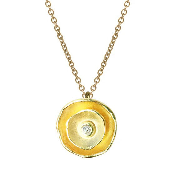Oyster Dishy Pendant W/Diamond
