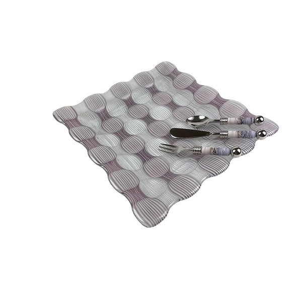 Optic Plate Appetizer Set in Lilac
