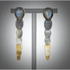 Oval Sky Blue Kyanite Pivot Drop Earrings