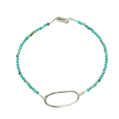 Small Oval W. Turquoise Bracelet