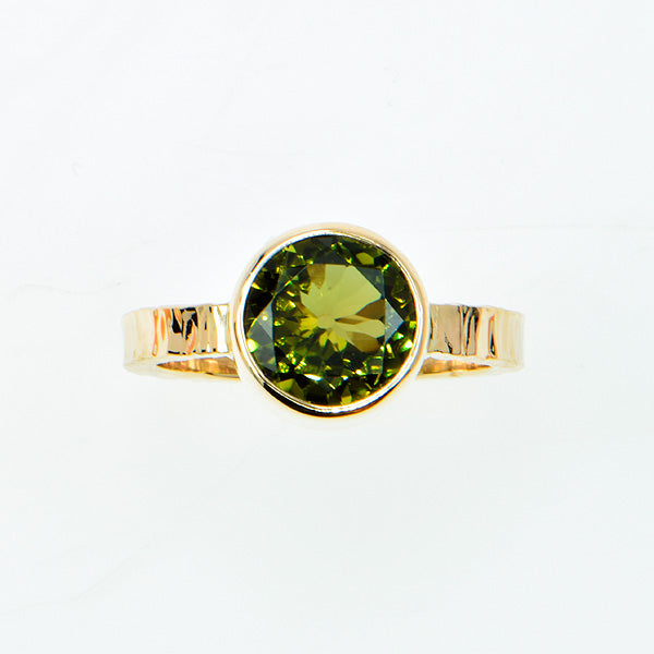 Ceylon Green Tourmaline  Ring