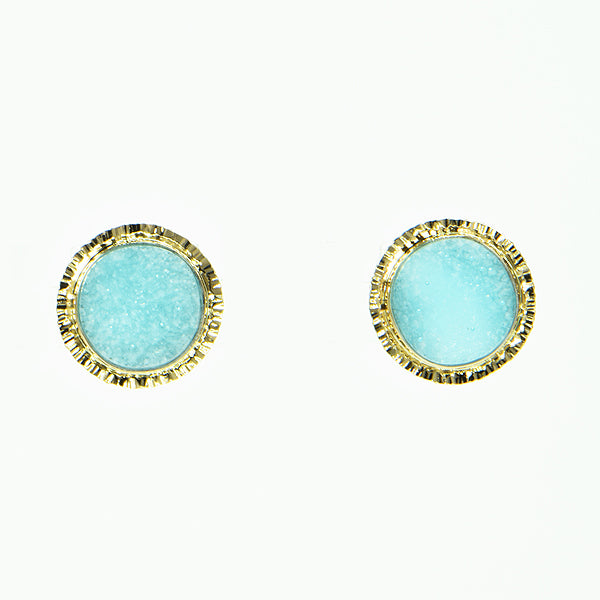 Drusy Hemimorphite Earrings