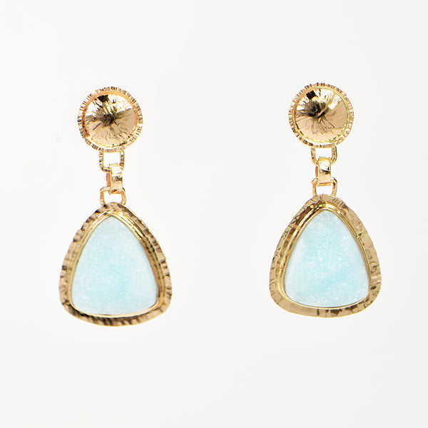Drusy Hemimorphite Earrings