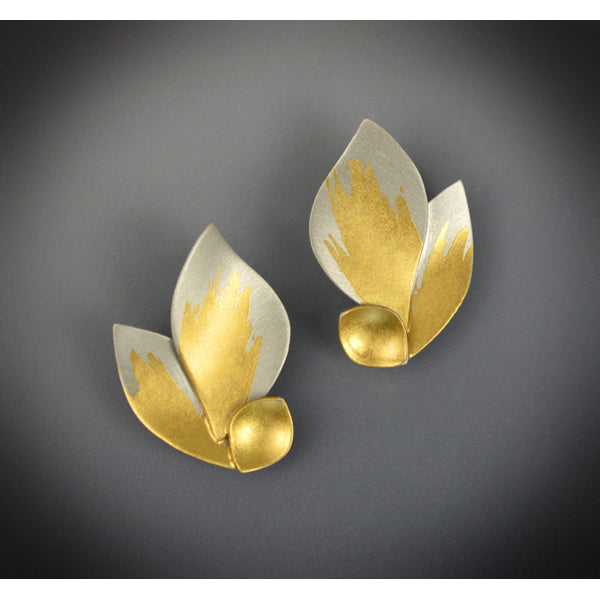 Golden Flame Clip Earring
