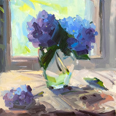 Blue Hydrangeas & Summer Window