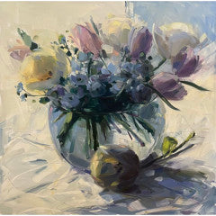Tulips, Late April 30x30/31x31