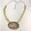 Brass, Sterling & Sapphire Necklace