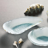 Oyster Shell - Frosted w/ Gold, 11.5x6.5"