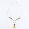 Brandy and Golden Citrine with Hematine Pendant