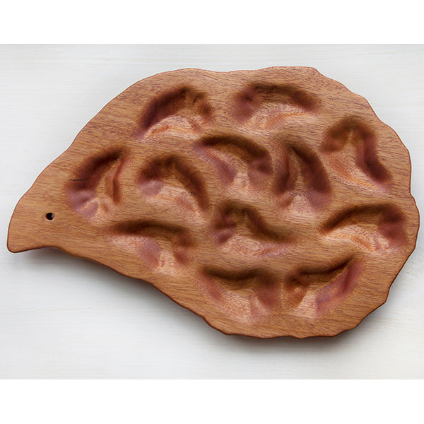 Twelve Well Oyster Platter - Mahogany