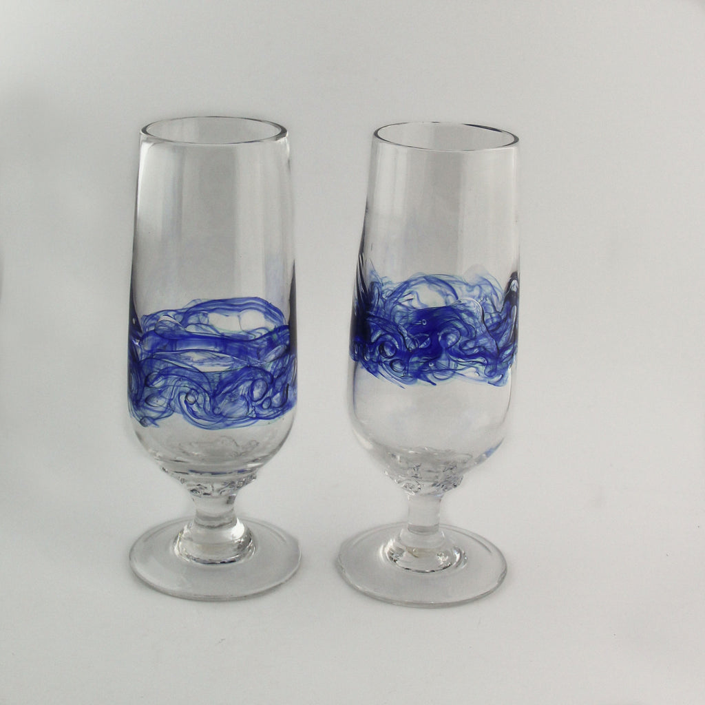 Sea Bubble stemmed summer glass
