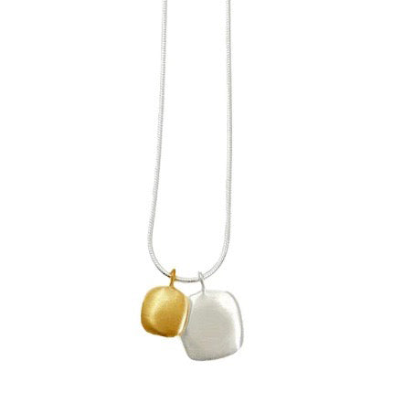 Puffy Two Square Necklace