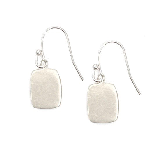 Flat Rectangle Earrings