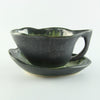 Mint & Charcoal Teacup With Saucer