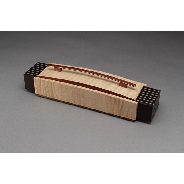 Gentle Arc Box with wenge, curly maple and Bloodwood