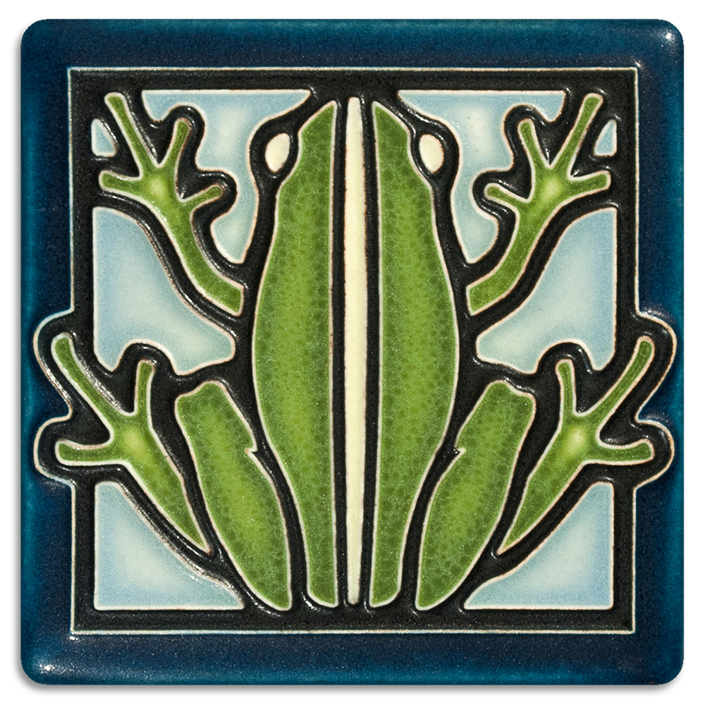 Frog on Light Blue 4x4