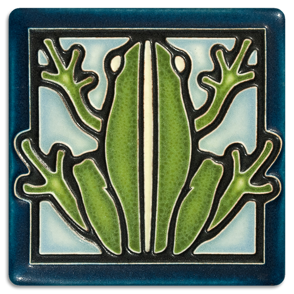 Frog on Light Blue 4"x4"