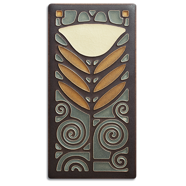 Dard Hunter Poppy, Stone 4"x 8"