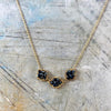 Sapphire Ombre 16"-17" Trio Necklace
