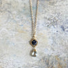 Sapphire Ombre/Coated Aquamarine 17" Necklace