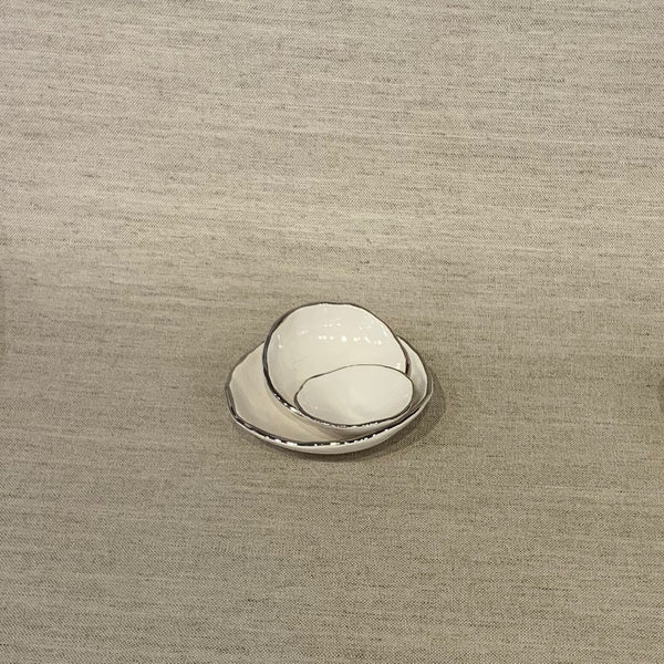 Pinch Pot Nesting Bowls/Platinum Edge
