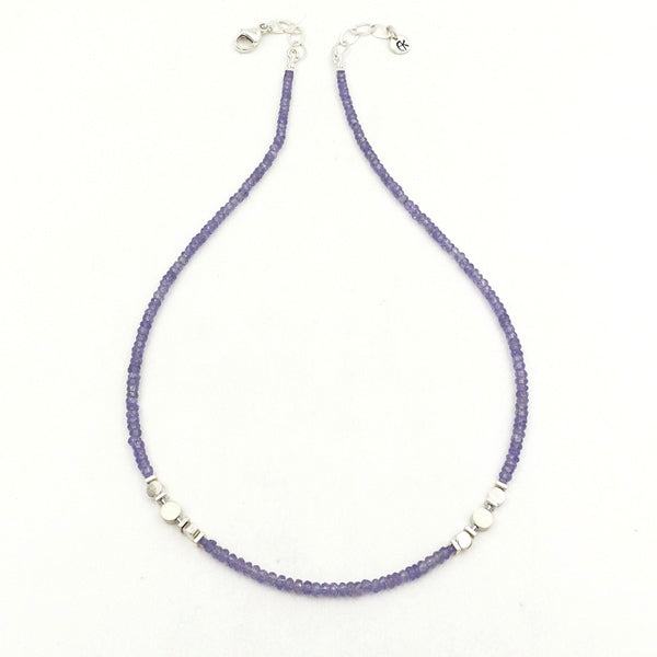 Tanzanite and Sterling Silver Necklace