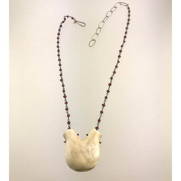 Antler and Garnet Necklace