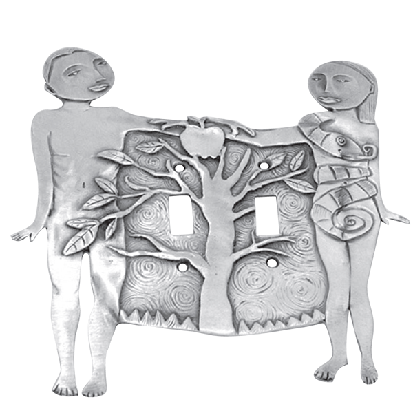 Adam & Eve double switchplate