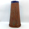 Handbuilt Egret Vase (back) by Jennifer Stas  9"