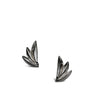Small Bird of Paradise Earrings - oxidized sterling silver