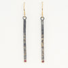 Spacescape Dangle Earrings with rubies