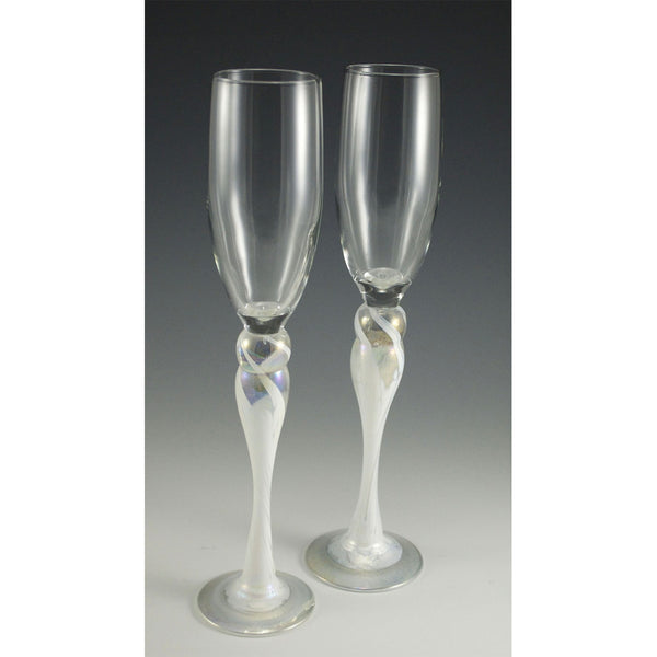 Champagne Glass Pair - Ivory