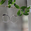 Hammered Small Circle Dangle Earrings