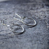 Hammered Small Circle Dangle Earrings